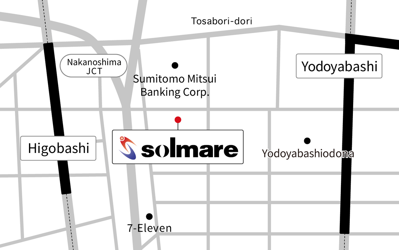 Map showing access from the nearest station